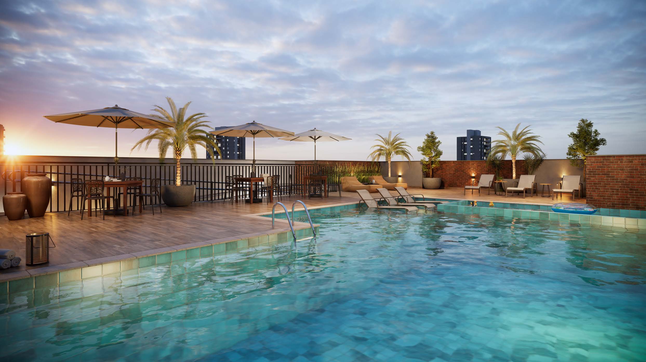 Perspectiva oficial: Piscina no rooftop